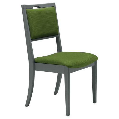 Chaise Ginkgo Amande - Structure Hêtre Anthracite