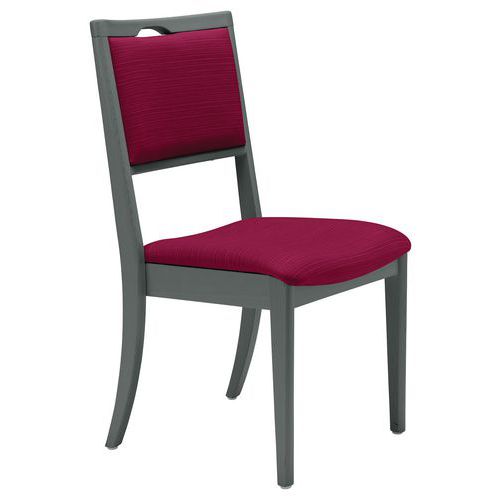 Chaise Ginkgo Bégonia - Structure Hêtre Anthracite