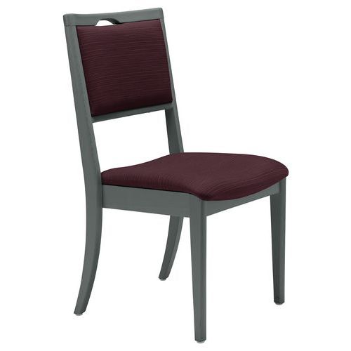 Chaise Ginkgo Quetsche - Structure Hêtre Anthracite