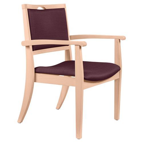 Sunset Creation - Fauteuil Bridge Bariatrique Ginkgo Violet - Structure Hêtre Bouleau - Poids Max 150kg - M1