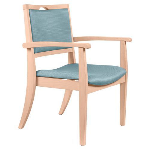 Sunset Creation - Fauteuil Bridge Bariatrique Abaka Gris - Structure Hêtre Bouleau - Poids Max 150kg - Confort & Accessibilité