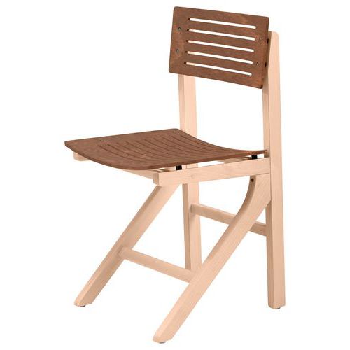 Chaise Eole Ast - Hêtre Café - Structure Hêtre Bouleau