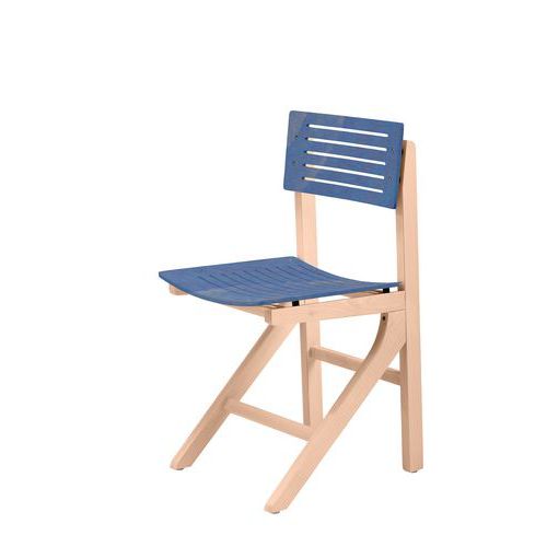Chaise Eole Ast - Hêtre Grand Bleu - Structure Hêtre Bouleau