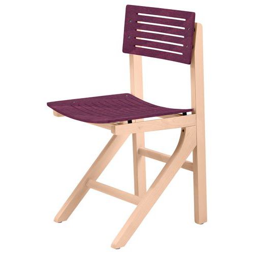 Chaise Eole Ast - Hêtre Prune - Structure Hêtre Bouleau