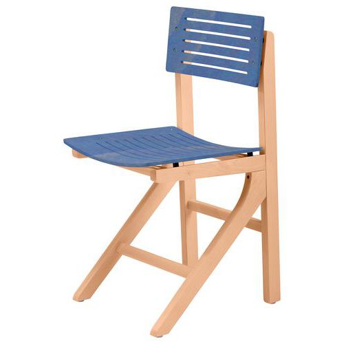 Chaise Eole Ast - Hêtre Grand Bleu - Structure Hêtre Naturel