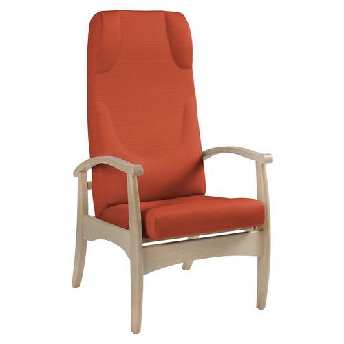 Fauteuil Repos Ergo. Grand Large Abaka Piment - Bouleau