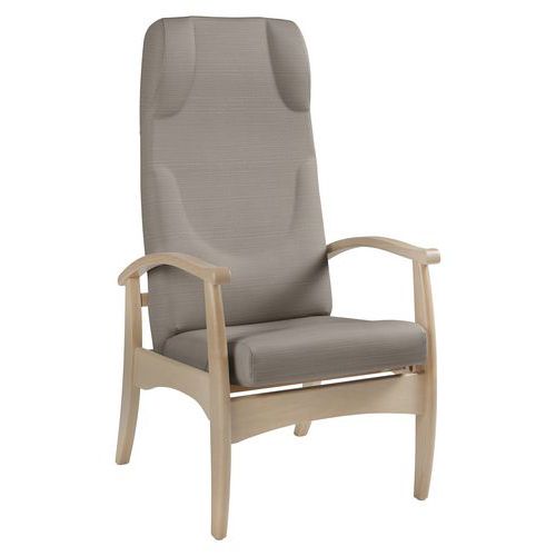 Sunset Creation - Fauteuil de Repos Grand Large Abaka Taupe - Bouleau - Ergonomique et Confortable - Charge Max 120kg