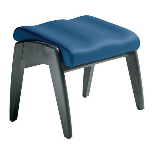 Sunset Creation - Repose-jambes inclinable Grand Large Ginkgo - Assise Bleu Foncé, Piétement Anthracite - M1, 5 ans Garantie