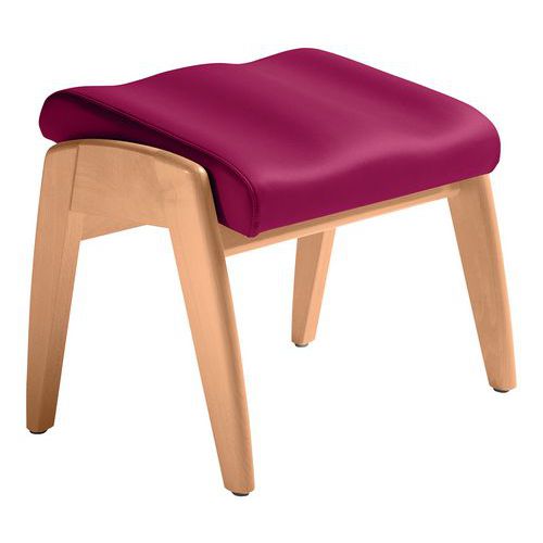 Sunset Creation - Repose-jambes inclinable Grand Large Ginkgo - Rouge Foncé Hêtre - M1 - 5 Ans Garantie
