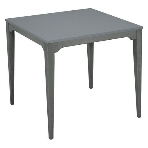 Table Grand Large 80x80 Cm Stratifié Abs - Gris/anthracite