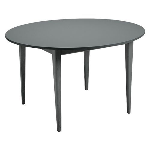 Sunset Creation - Table Ronde Grand Large Ø120 cm - Stratifié ABS Gris/Anthracite - Usage Collectivité