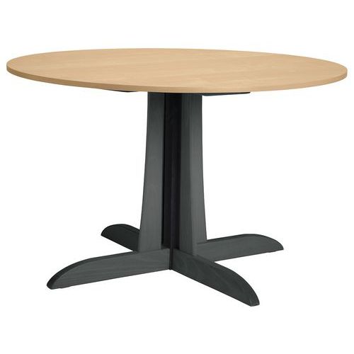 Table Mikado Ø 120 cm piètement central - stratifié ABS Sunset Creation