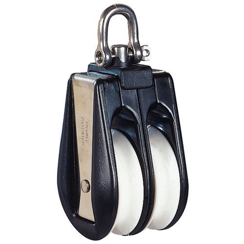 Poulie Double Cmu=140kg Reas=25mm Diam Cordage 6mm