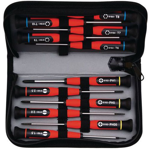 Trousse BOST Expert - 12 Outils : 4 Clés à fourche + 5 tournevis + 1 pince +