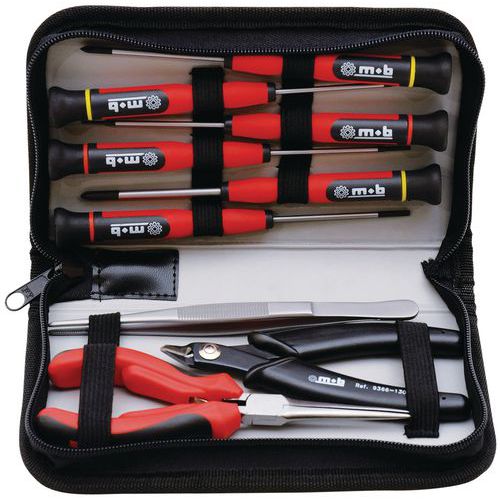 Mob 1 Trousse De Tournevis Micro De Précision - 6 Tournevis Et 3 Pinces