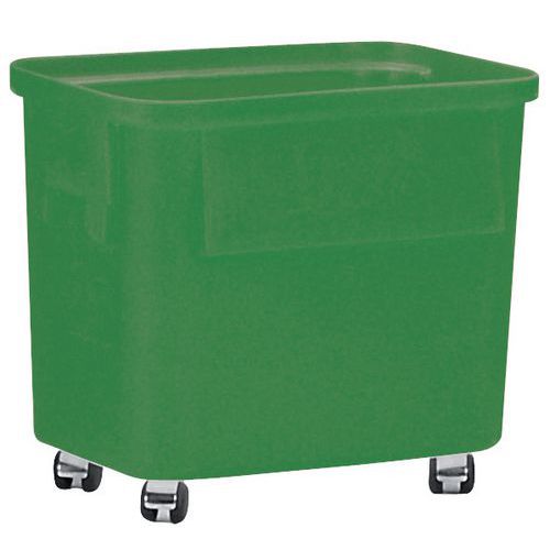 Bac Ercobox 150L Vert avec Roulettes - Polyéthylène Recyclable - Usage Alimentaire - Transport Facile