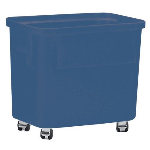Bac de rangement Ercobox 75L Bleu avec roulettes - Polyéthylène alimentaire - Idéal transport