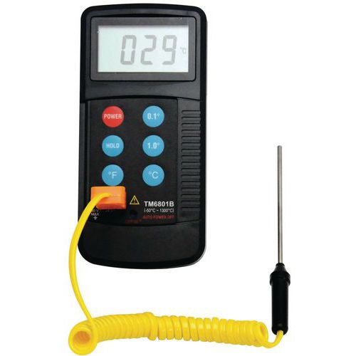 Thermomètre digital à sonde double mesure - Manutan Thermomètre digital à sonde double mesure - Manutan