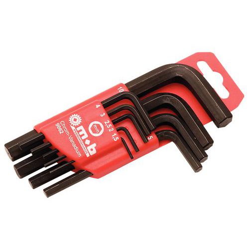 Mob 1 Jeu De Clés Mâles 6 Pans Courtes - Clés Métriques