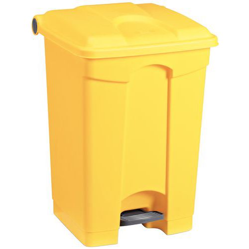 Poubelle Agroalimentaire Plastique à Pédale 70 L Coloris Jaune