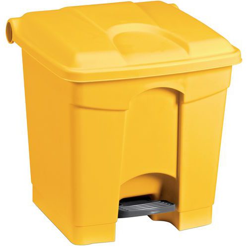 Poubelle Agroalimentaire Plastique à Pédale 30 L Coloris Jaune