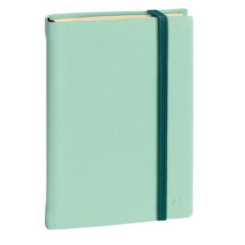 Carnet 24 Ligné Silk Vert Eau Elast
