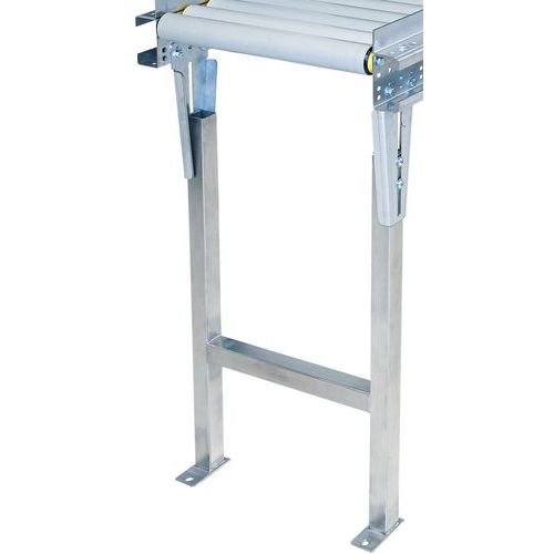 Somefi - Bipieds pour convoyeur gravitaire à rouleaux - Largeur 400 mm - Acier - Hauteur réglable 750-900 mm