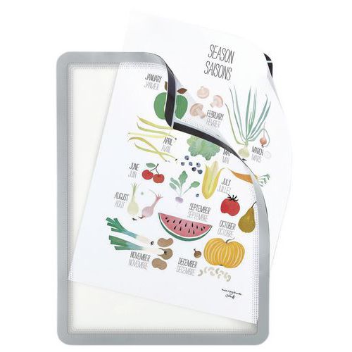 Pochette-cadre D’affichage Pour Vitre Magneto Gris