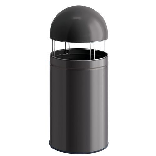 Poubelle D'extérieur Métallique Big Cap H:103 Cm Cap.:120 L