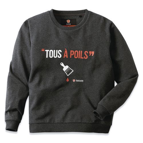 Sweat à Message Homme Psweat Taille: Xxxl Anthracite
