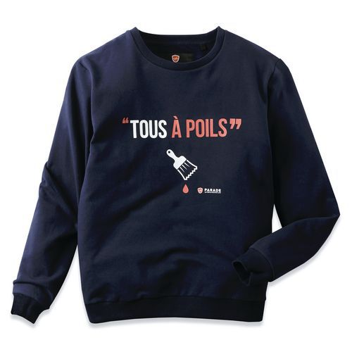 Sweat à Message Homme Psweat Taille: S Bleu Foncé
