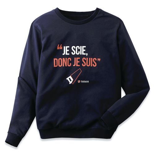 Sweat à Message Homme Ssweat Taille: Xl Bleu Foncé