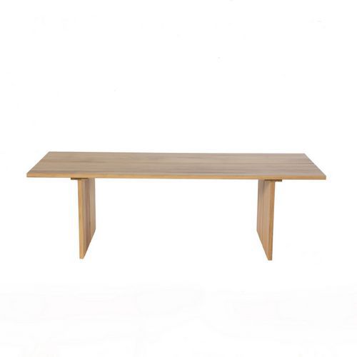 Table Sol 240 X 100 Cm - Plateau Et Piètement Iroko