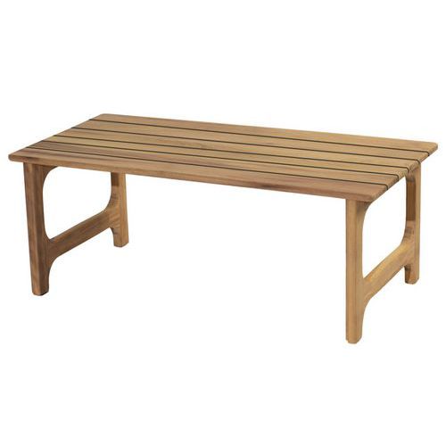 Table Basse St Malo 120 X 60 Cm - Plateau Et Piètement Iroko