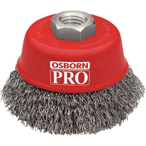 Brosse Coupe Dia. 60 X M14 X Fil Inox Ondulé