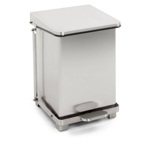 Conteneur à Pédale Industriel 27l Inox Mat