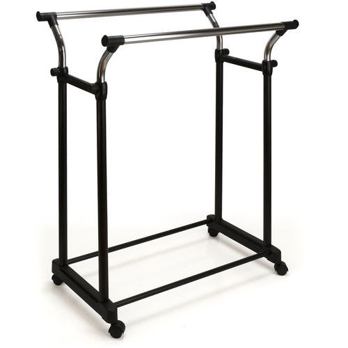 Portant Double Noir/chrome