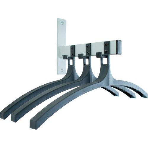 Porte-manteau Hiq 3 Cintres Noir/gris Aluminium