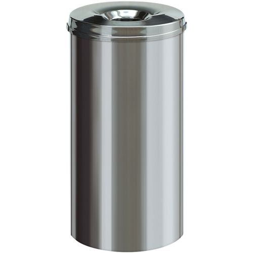 Poubelle à Papier Anti-feu Inox 50l