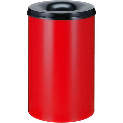 Poubelle à Papier Anti-feu 110l Rouge/noir