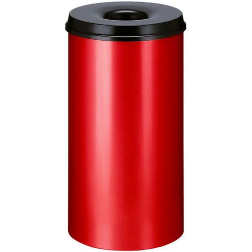 Poubelle à Papier Anti-feu 50l Rouge/noir