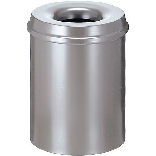 Poubelle Anti-feu 15l Argent
