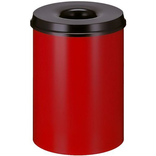 Poubelle Anti-feu 30l Rouge/noir