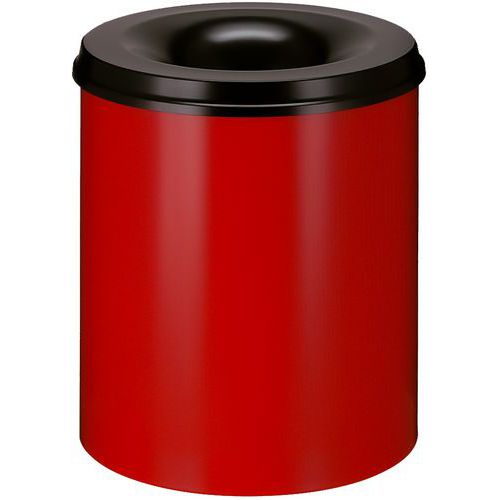Poubelle à Papier Anti-feu 80l Rouge/noir