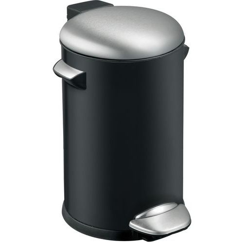 Belle Deluxe 20 L Poubelle À Pédale Noir/inox Mat