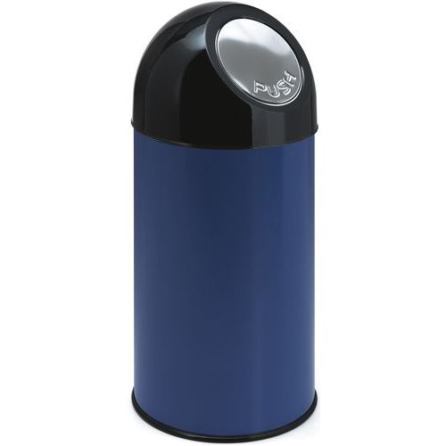 Poubelle Bullet Avec Liner 40l Bleu/noir
