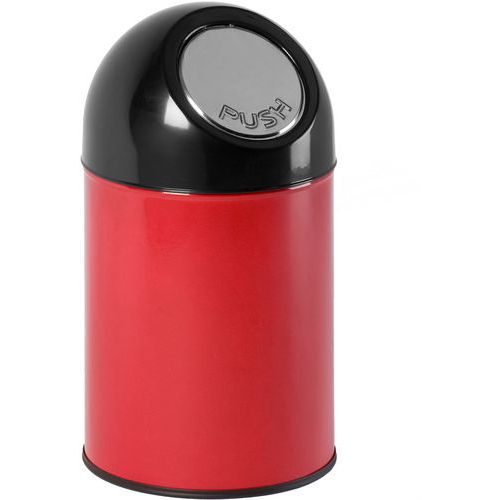 Poubelle Bullet Sans Liner 30l Rouge/noir