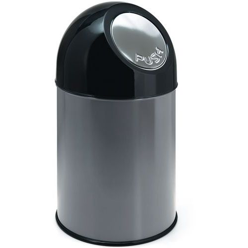 Poubelle Bullet Sans Liner 30l Gris Métallisé