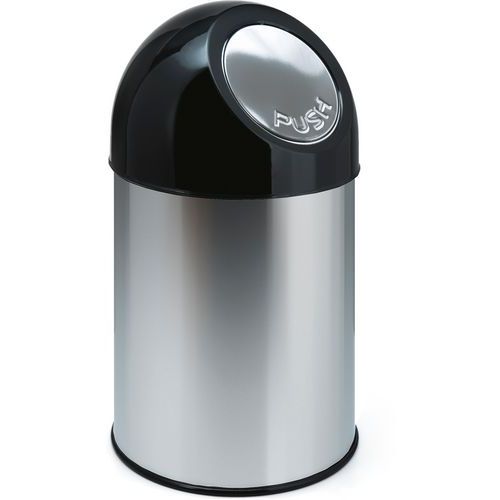 Poubelle Bullet Sans Liner 30l Inox/noir