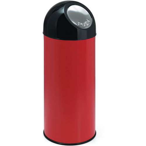 Poubelle Bullet Sans Liner 55l Rouge/noir